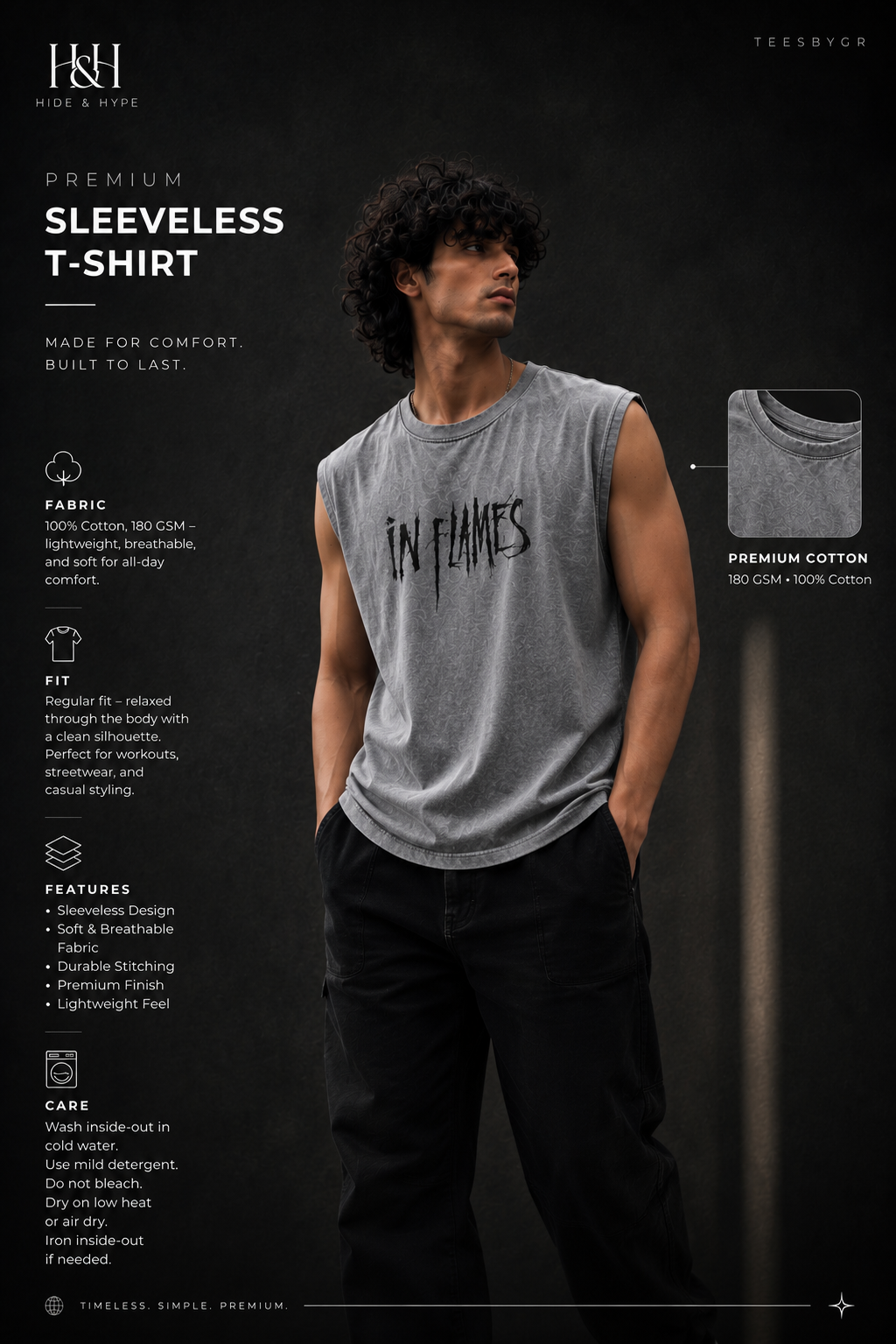 Unique Sleeveless T-Shirt