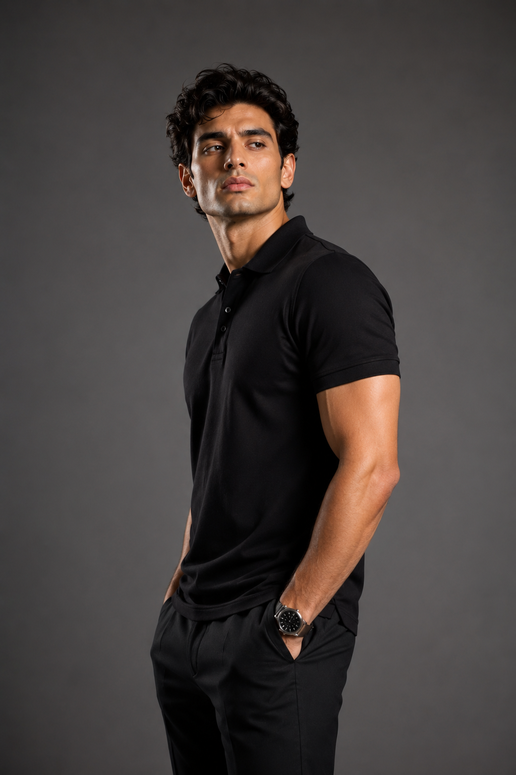 Polo T-Shirts Men Black