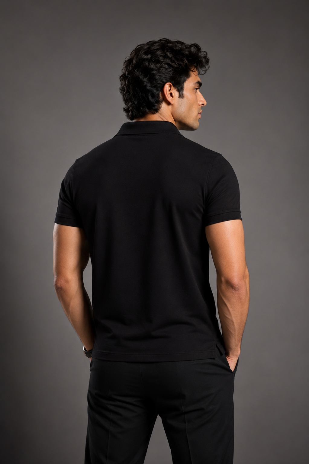 Polo T-Shirts Men Black