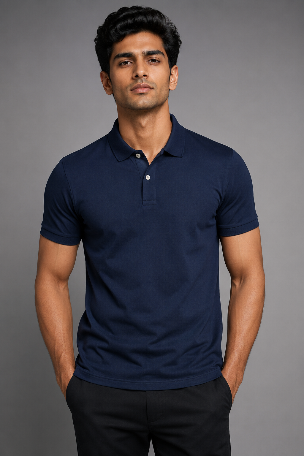 Polo T-Shirts Men Navy Blue