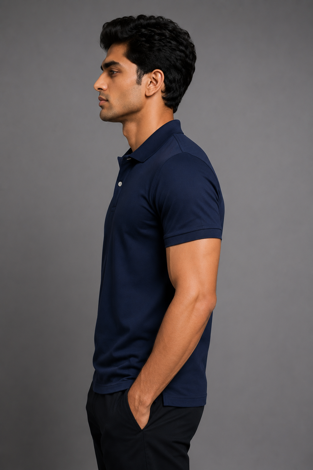 Polo T-Shirts Men Navy Blue