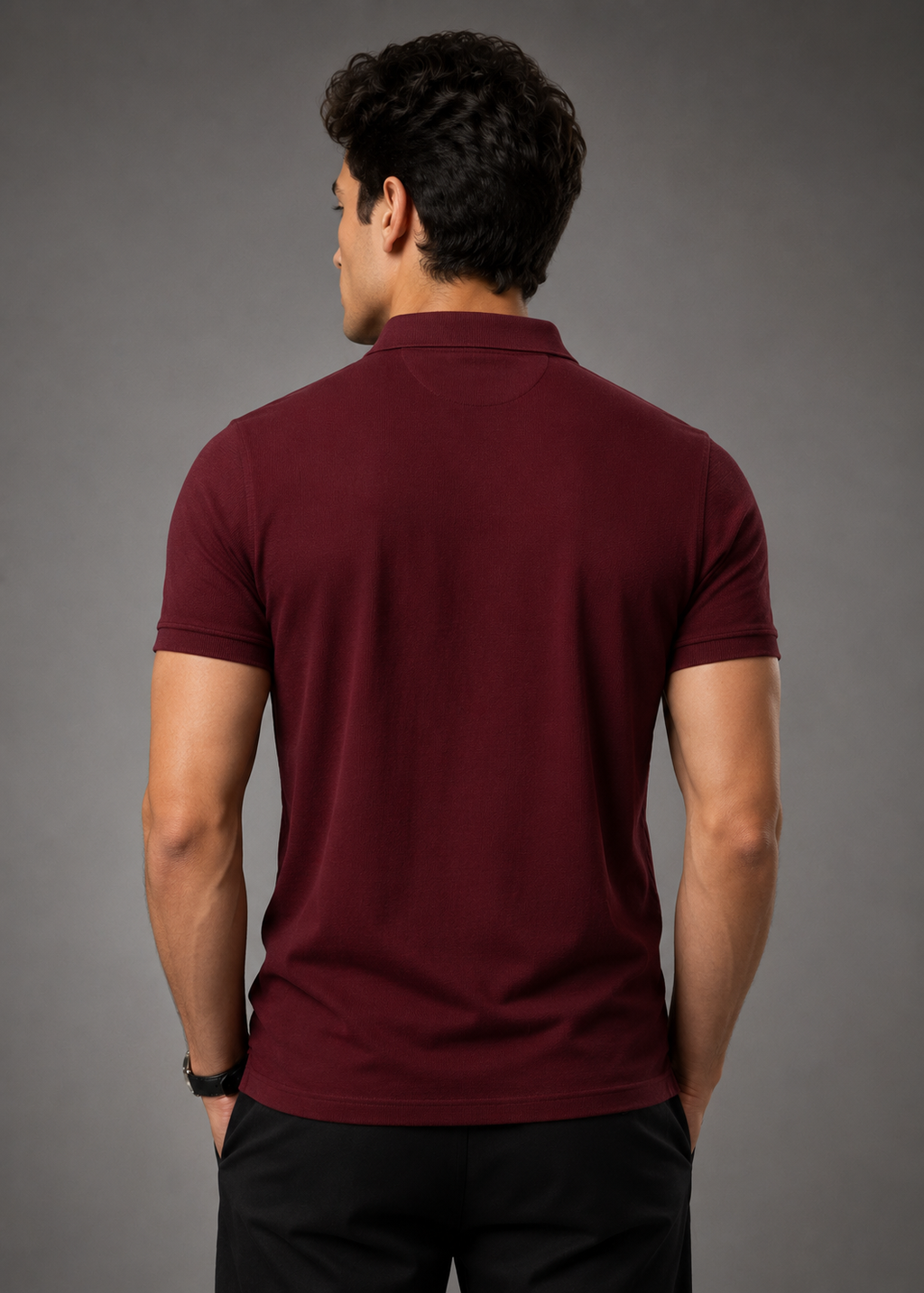 Polo T-Shirts Men Maroon