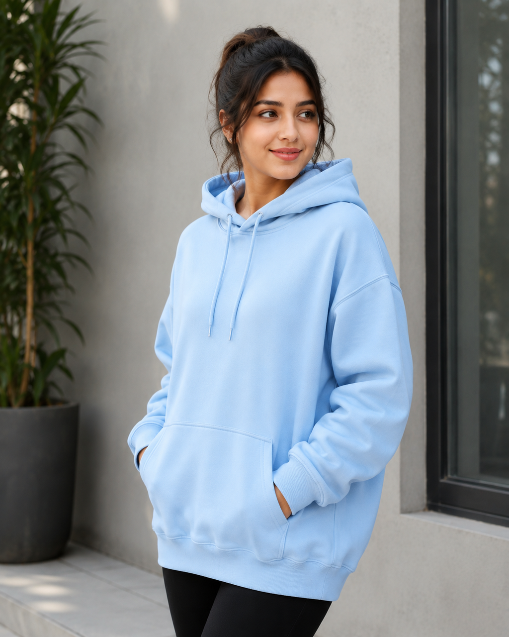 Premium Women's Baby Blue Hoodie