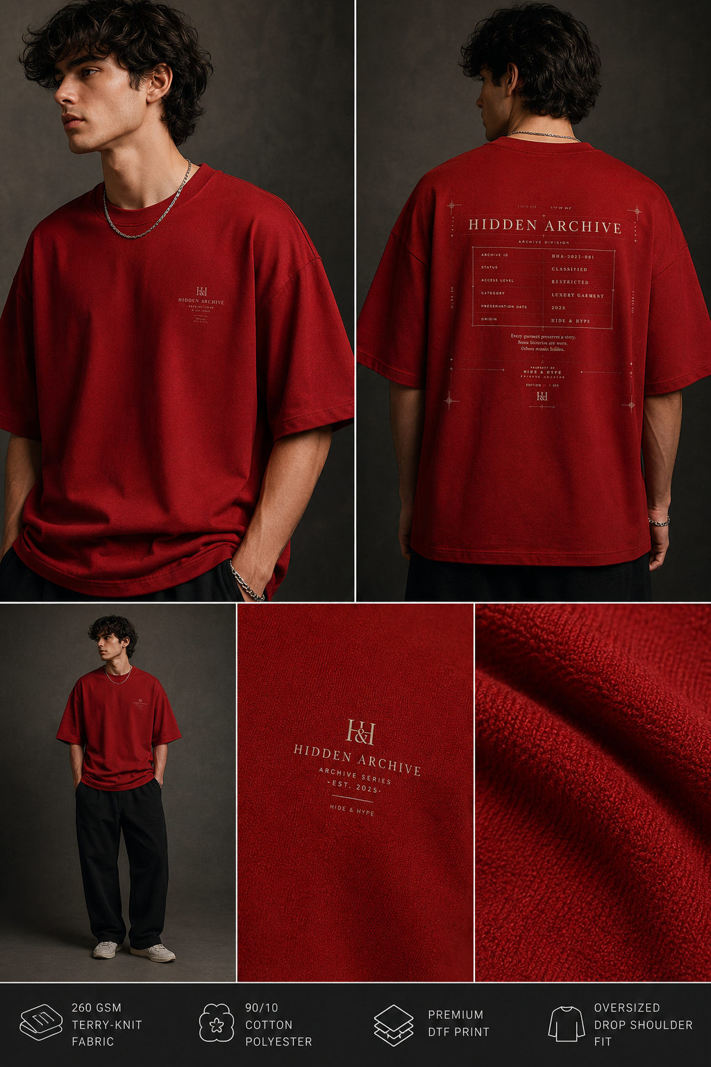 H&H Iconic Terry Oversized Tee