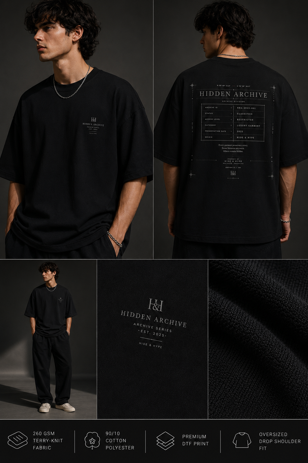 H&H Iconic Terry Oversized Tee