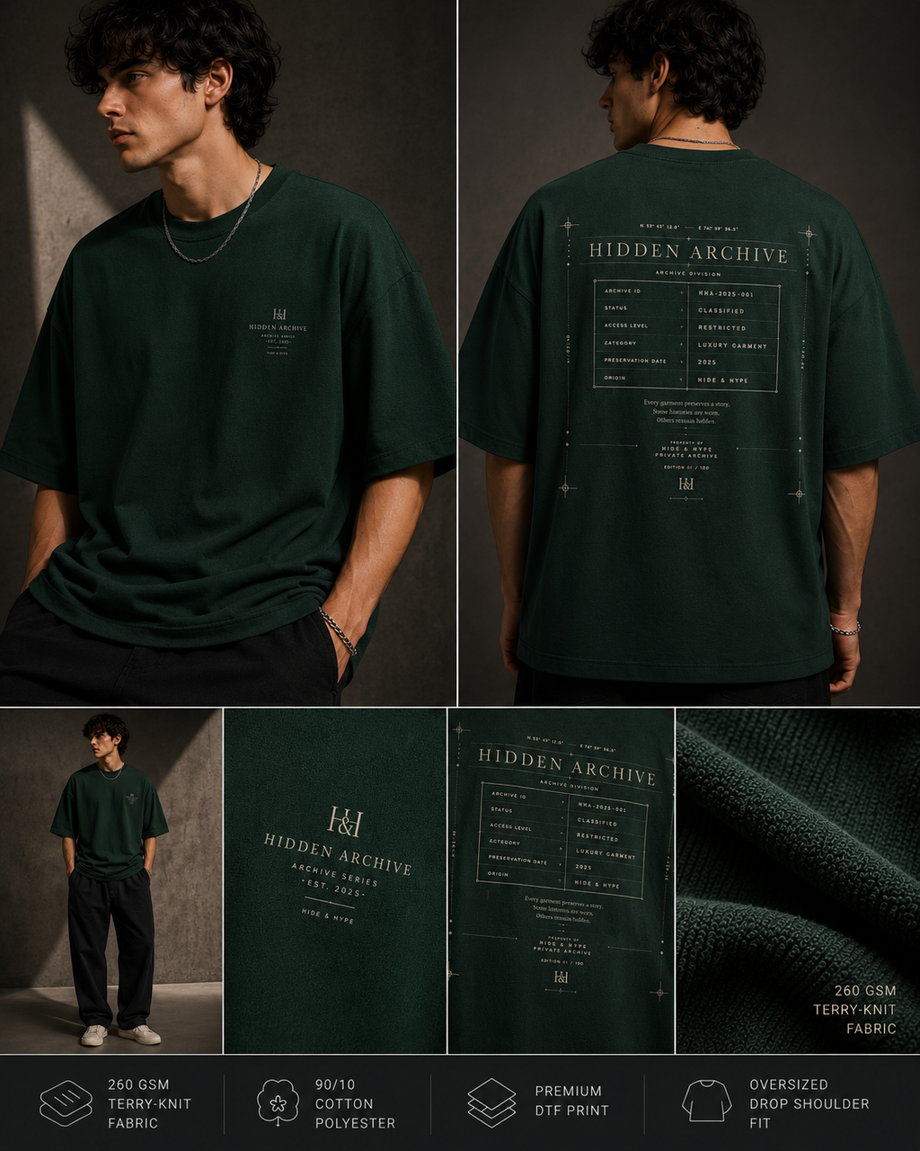 H&H Iconic Terry Oversized Tee