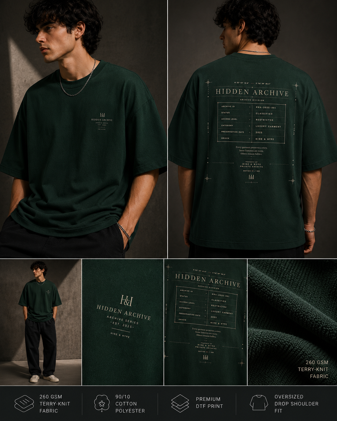 H&H Iconic Terry Oversized Tee