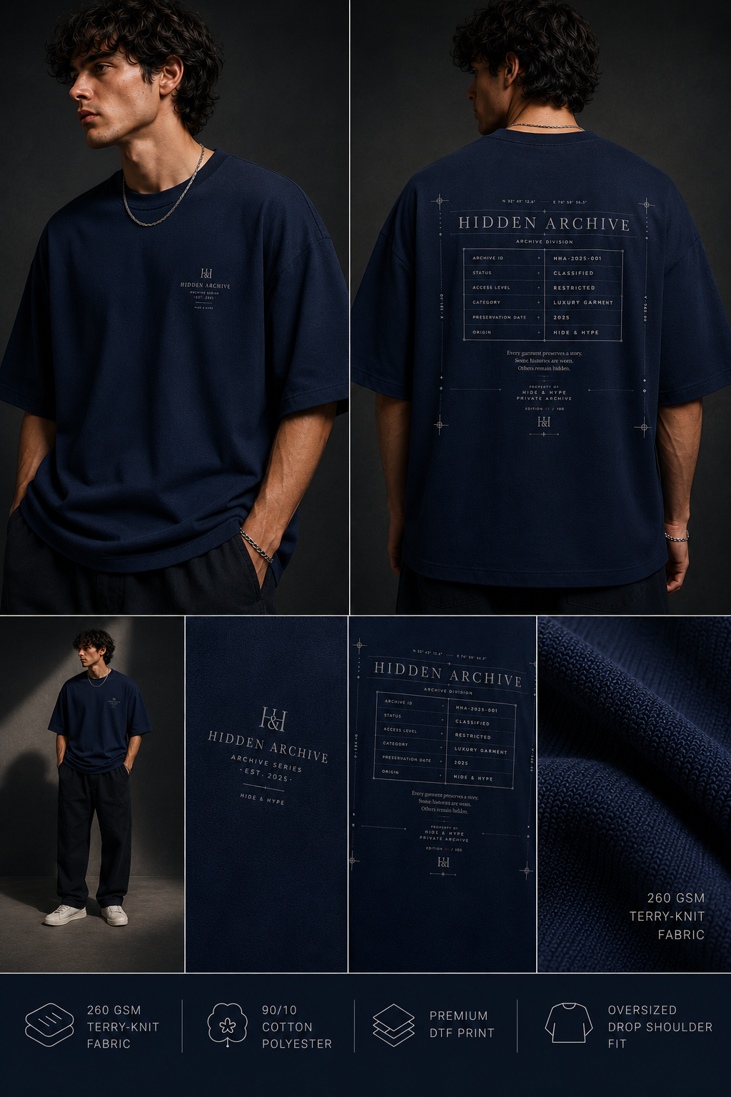 H&H Iconic Terry Oversized Tee