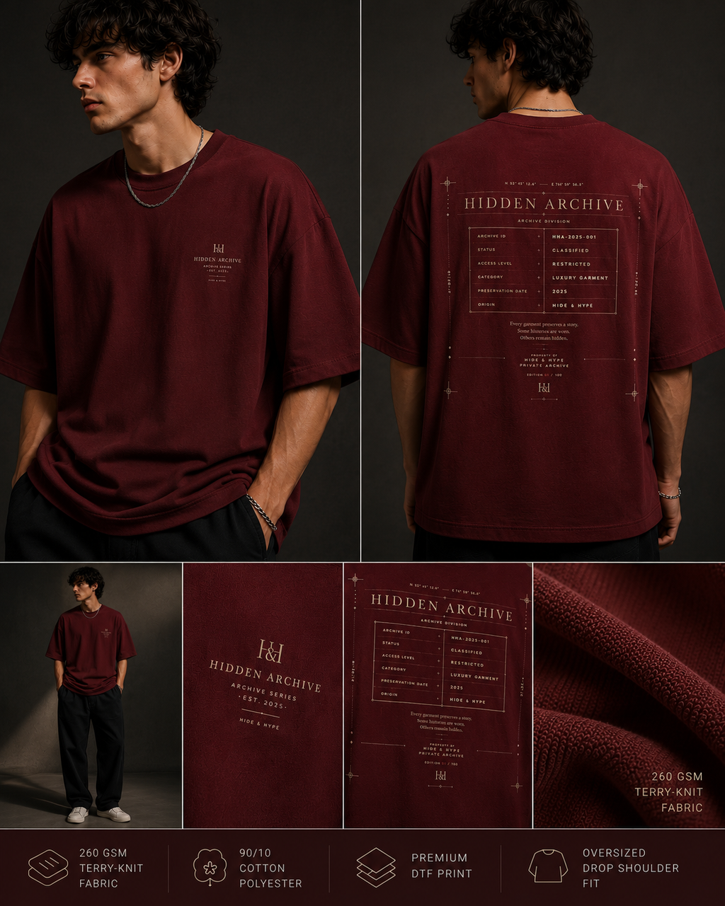 H&H Iconic Terry Oversized Tee