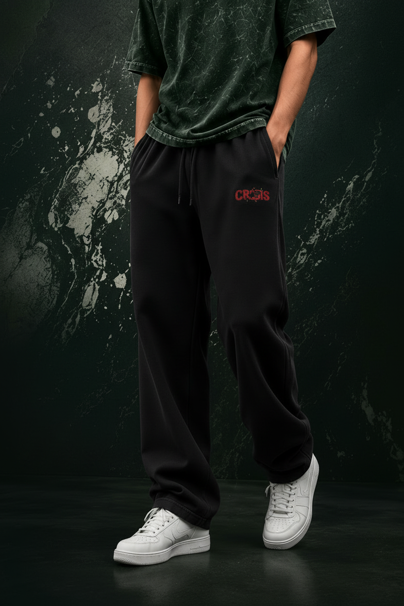 Unisex bottle green acid wash co-ord set with matching t-shirt and sweatpants from Hide & Hype, featuring a casual, relaxed fit.