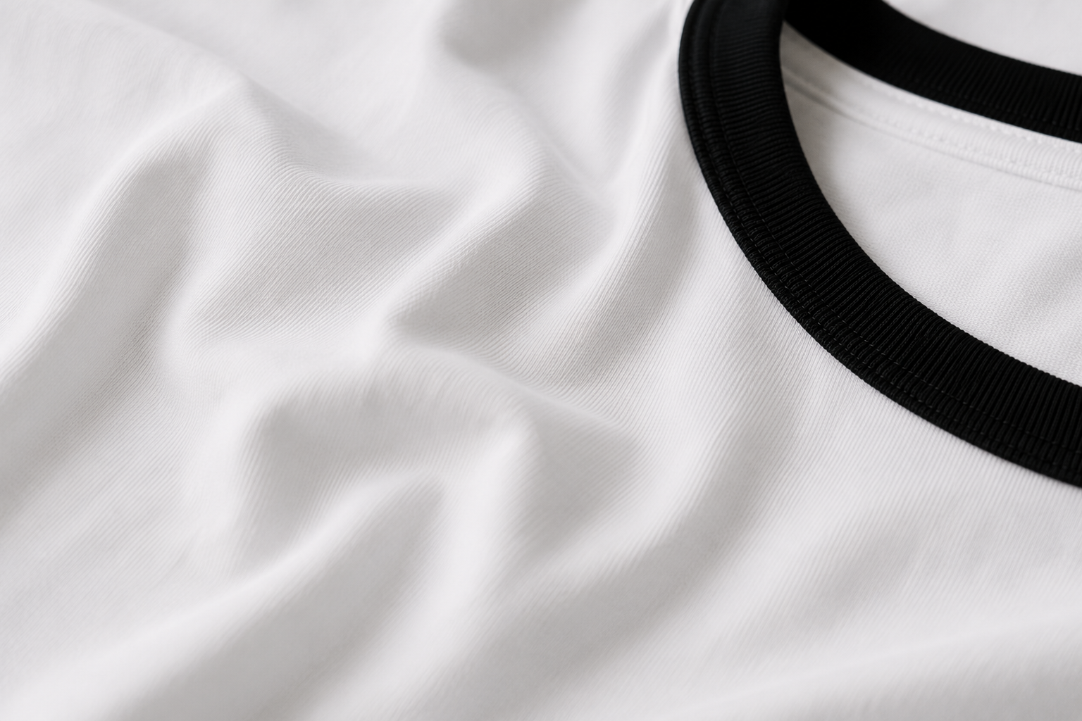 Premium White × Black Ringer T-shirt