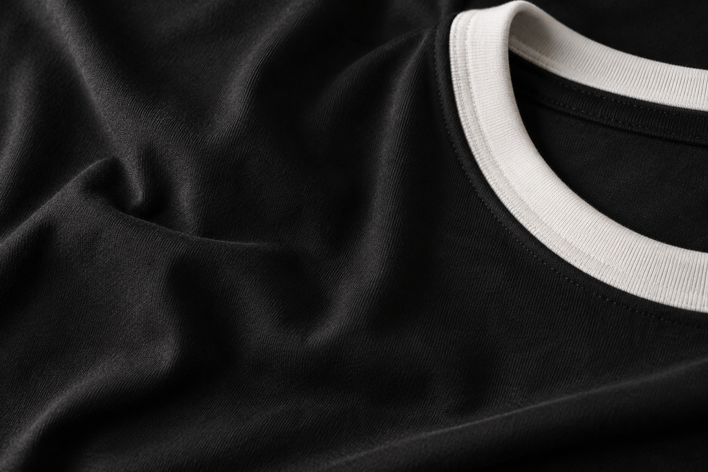 Premium Black × White Ringer T-shirt